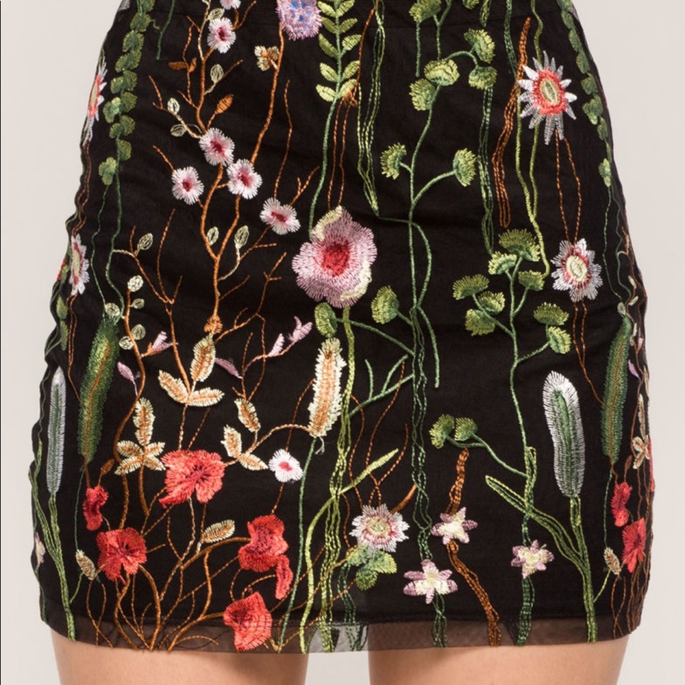 Never worn Agaci embroidered mini skirt